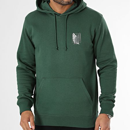 Attaque des Titans - Sudadera con capucha Survey Corps Logo Verde Blanco
