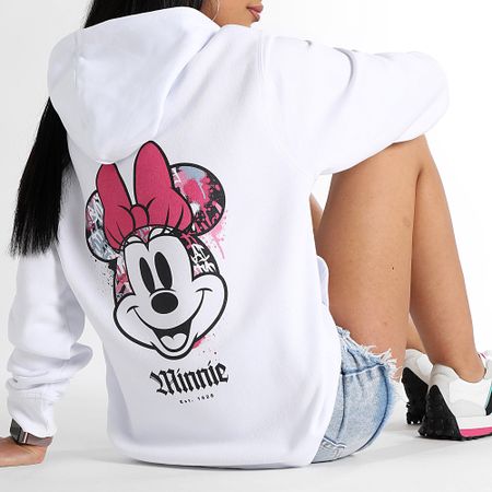 Minnie - Sudadera con capucha Mujer Minnie Mano Delantera Madrid Blanco