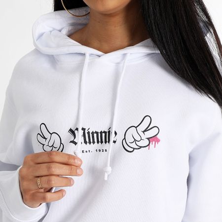 Minnie - Sudadera con capucha Mujer Minnie Mano Delantera Madrid Blanco