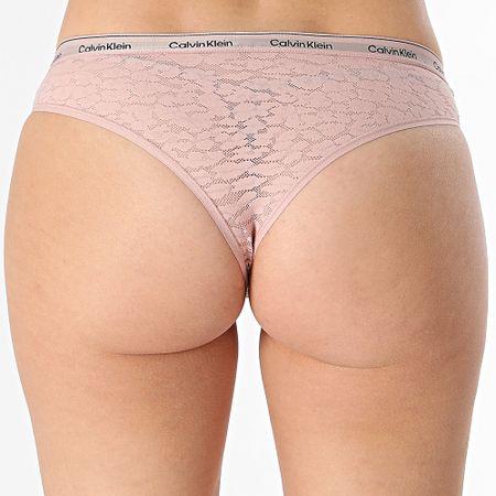 Calvin Klein - Paquete brasileño de 3 pares para mujer QD5225E Blanco Rosa Negro