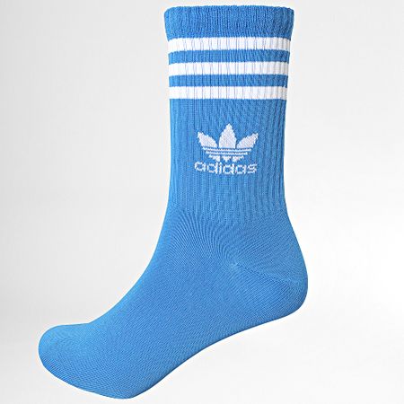 Adidas Originals - 3 Pares De Calcetines IU2659 Blanco Azul Real Morado