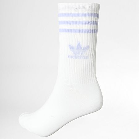 Adidas Originals - 3 Pares De Calcetines IU2659 Blanco Azul Real Morado
