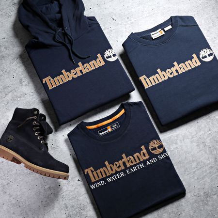 Timberland - Crewneck Sweat Top Linear Logo A5UJY Azul Marino