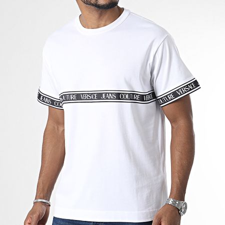 Versace Jeans Couture - Camiseta Cinta 76GAHC06-CJ01C Blanca