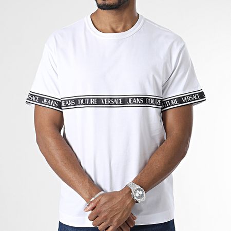 Versace Jeans Couture - Camiseta Cinta 76GAHC06-CJ01C Blanca