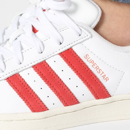 Adidas Originals - Zapatillas Mujer Superstar IG5958 Calzado Blanco Rojo Brillante Wonder Clay