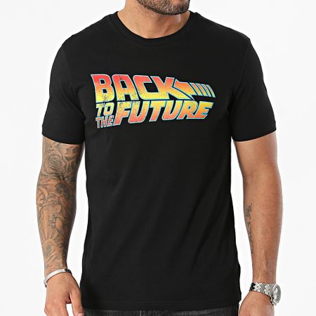 Classic Series - Camiseta Back To The Future Logo Negro