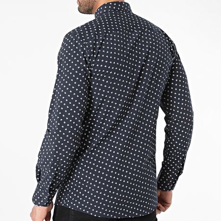 Mackten - Camisa azul marino de manga larga