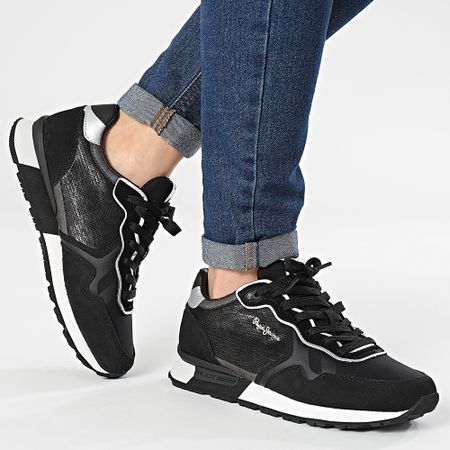 Pepe Jeans - Brit Lentejuelas Mujer Zapatillas PLS40009 Negro