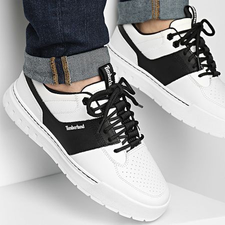 Timberland - Zapatillas Maple Grove Low Lace A66JH Blanco Full Grain Negro