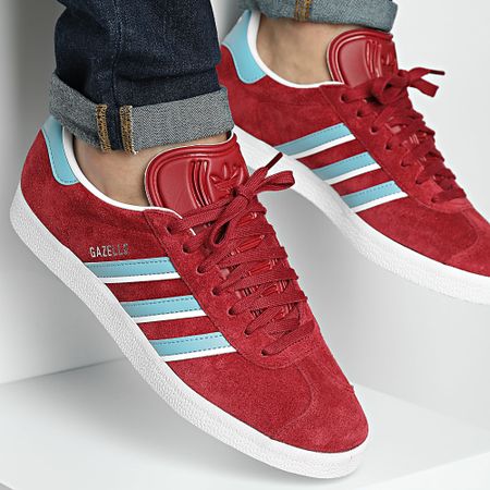 Adidas Originals - IG6198 Gazelle Classic Borgoña Azul Calzado Zapatillas Blanco