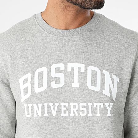 Classic Series - Boston Sudadera cuello redondo Gris jaspeado Blanco
