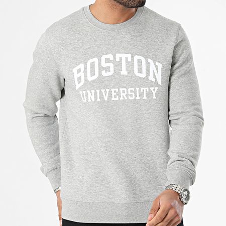Classic Series - Boston Sudadera cuello redondo Gris jaspeado Blanco