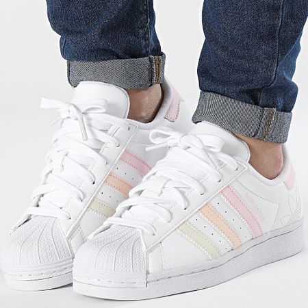 Adidas Originals - Mujer Zapatillas Superstar IF3570 Calzado Blanco Claro Proveedor Rosa Color