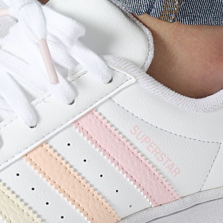 Adidas Originals - Mujer Zapatillas Superstar IF3570 Calzado Blanco Claro Proveedor Rosa Color