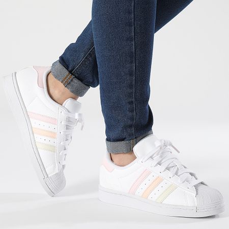 Adidas Originals - Mujer Zapatillas Superstar IF3570 Calzado Blanco Claro Proveedor Rosa Color