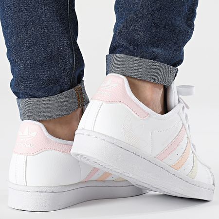Adidas Originals - Mujer Zapatillas Superstar IF3570 Calzado Blanco Claro Proveedor Rosa Color