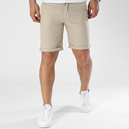 Blend - Pantalones cortos chinos de lino 20715214 Beige