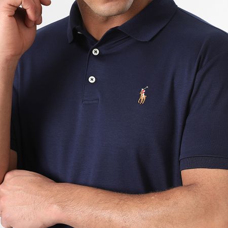 Polo Ralph Lauren - Polo personalizado de manga corta de algodón suave de primera calidad azul marino