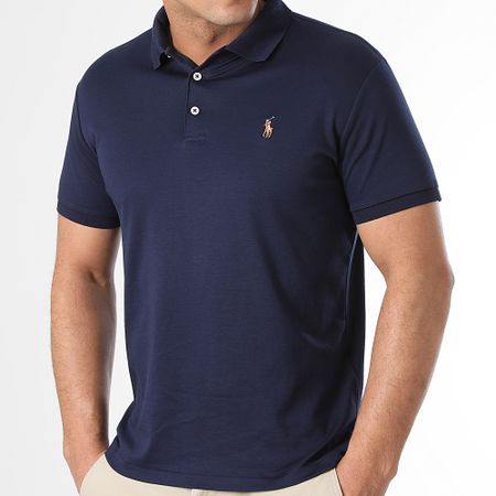 Polo Ralph Lauren - Polo personalizado de manga corta de algodón suave de primera calidad azul marino