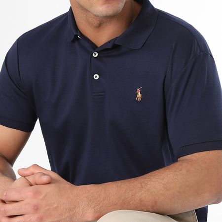 Polo Ralph Lauren - Polo personalizado de manga corta de algodón suave de primera calidad azul marino