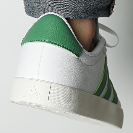 Adidas Performance - VL Court 3.0 Zapatillas ID9069 Calzado Blanco Preloved Verde Aluminio