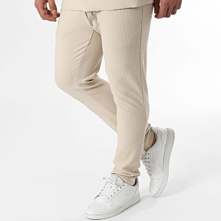 Frilivin - 149 Conjunto de camiseta y pantalón de chándal beige
