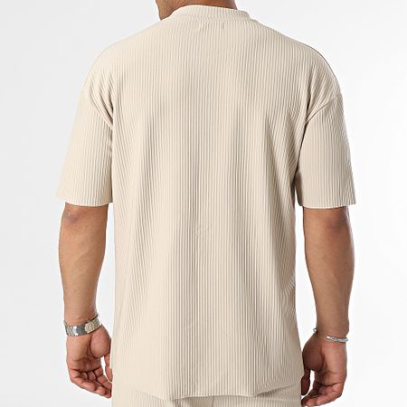 Frilivin - 149 Conjunto de camiseta y pantalón de chándal beige