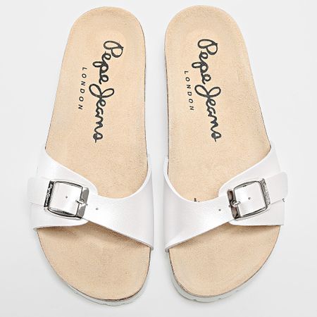 Pepe Jeans - Chanclas de mujer Oban Nacar PLS90615 Blanco Beige