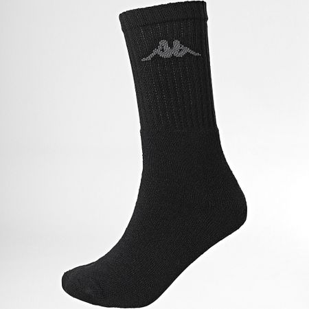 Kappa - Lote de 3 pares de calcetines 93300104 Negro Blanco Gris