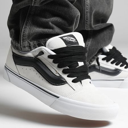 Vans - Knu Skool Zapatillas 9QCYB21 Ante Blanco Negro