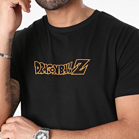 Dragon Ball Z - Volver Goku Kanji Camiseta Negro Naranja
