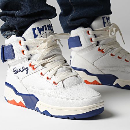 Ewing Athletics - Ewing 33 Hi Vintage 1BM02467 White Royal Orange Hi-Top Sneakers