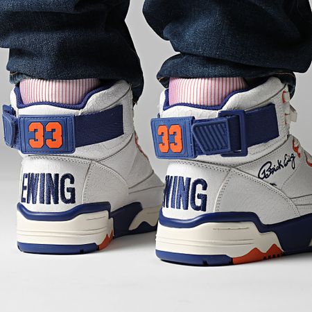 Ewing Athletics - Ewing 33 Hi Vintage 1BM02467 White Royal Orange Hi-Top Sneakers