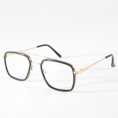 Frilivin - Gafas negras doradas