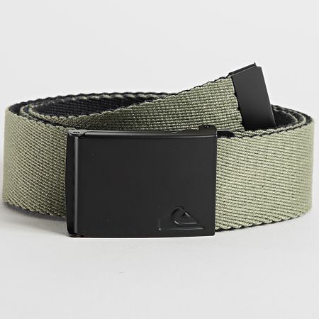 Quiksilver - The Jam 5 Cinturón Reversible Negro Verde Caqui