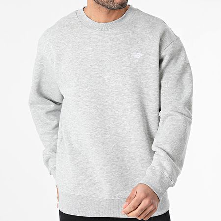 New Balance - MT41510 Sudadera cuello redondo Gris jaspeado