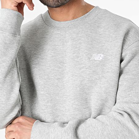 New Balance - MT41510 Sudadera cuello redondo Gris jaspeado