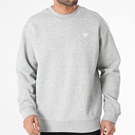 New Balance - MT41510 Sudadera cuello redondo Gris jaspeado