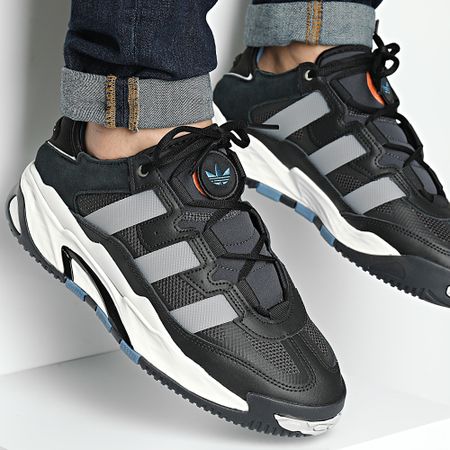 Adidas Originals - Zapatillas Niteball FZ5742 Core Negro Gris Dos Carbono