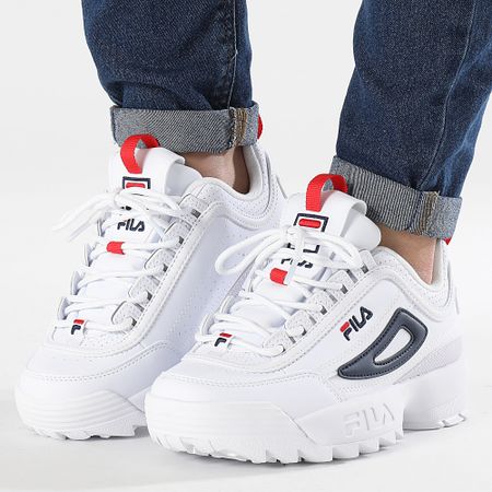 Fila - Disruptor CB Mujer Zapatillas FFW0399 Blanco Fila Azul Marino