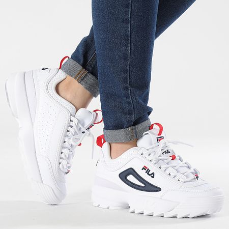 Fila - Disruptor CB Mujer Zapatillas FFW0399 Blanco Fila Azul Marino