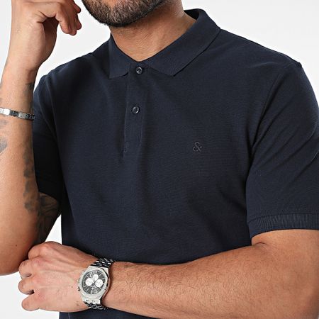 Jack And Jones - Polo básico de manga corta azul marino