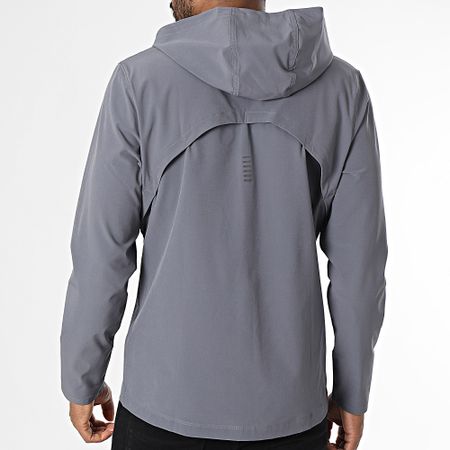 Under Armour - Chaqueta con capucha y cremallera Outrun The Storm 1376794 Gris antracita