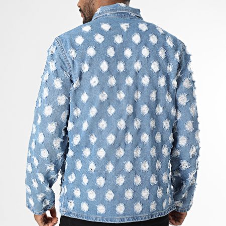 Ikao - Cazadora vaquera azul con cremallera