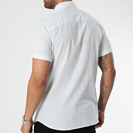 Jack And Jones - Camisa de lino de manga corta Verde claro