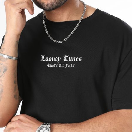 Looney Tunes - Tee Shirt Oversize Large Bugs Bunny Azul Flores Negro