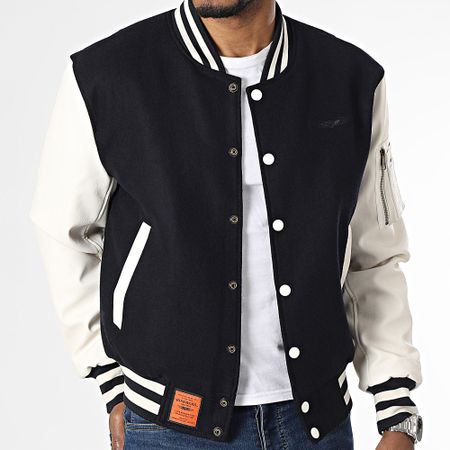Bombers Original - LETTERMAN Chaqueta Bomber Azul Marino Beige