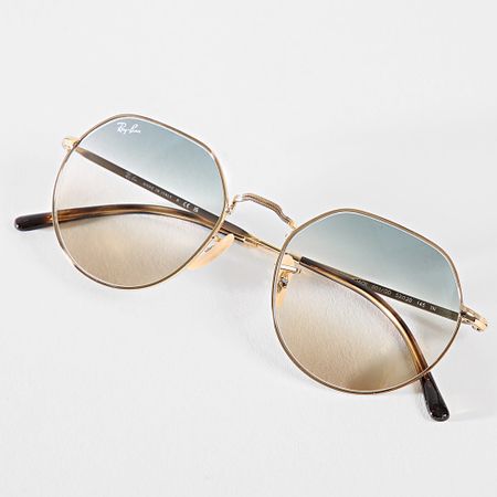 Ray-Ban - Gafas de sol Jack RB3565 Gradiente Gris Dorado Marrón