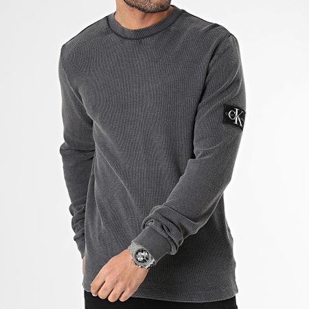 Calvin Klein - 5496 Camiseta de manga larga gris antracita